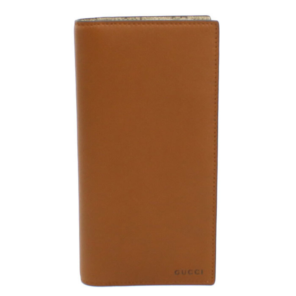 GUCCI Bi-fold Long Wallet 818955 GG Emblem Brown (Men's/Women's)